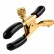Чёрные с золотом зажимы на соски Gold Chain Nipple Clamps от Pipedream