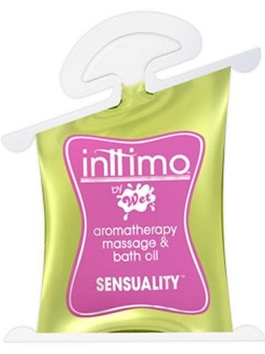 Масло для массажа Inttimo Sensuality с ароматом иланг-иланга и туберозы - 10 мл. от Wet International Inc.