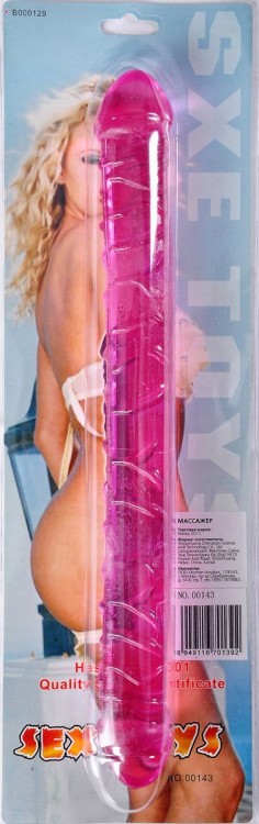 Розовый двухсторонний фалоимитатор - 30 см. от Sextoy 2011