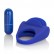 Синее эрекционное кольцо с рёбрышками и вибрацией Silicone Fluttering Enhancer от California Exotic Novelties