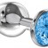 Большая серебристая анальная пробка Diamond Light blue Sparkle Large с голубым кристаллом - 8 см. от Lola toys