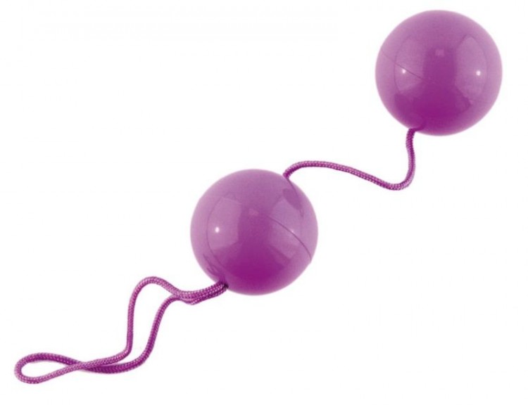 Фиолетовые вагинальные шарики BI-BALLS от ToyFa