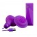 Фиолетовые вибростимуляторы с щёточками для стимуляции клитора и сосков от Abia