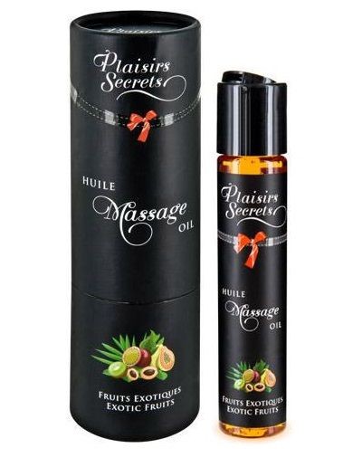 Массажное масло с ароматом экзотических фруктов Huile de Massage Gourmande Fruits Exotiques - 59 мл. от Plaisir Secret