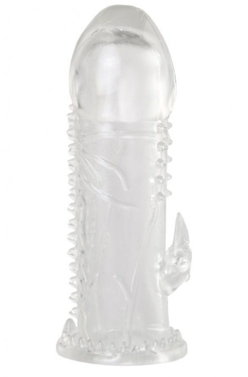 Прозрачная гелевая насадка с рельефом - 13 см. от ToyFa
