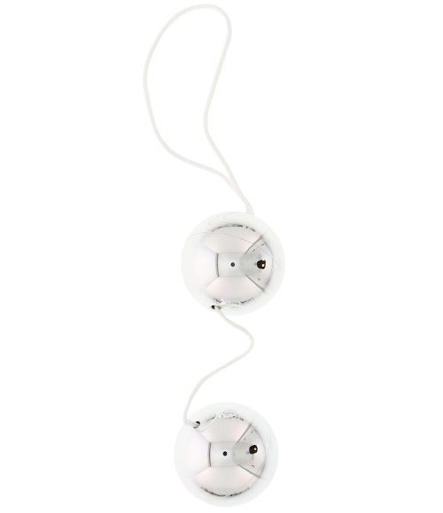 Серебристые шарики VIBRATONE DUO BALLS SILVER BLISTERCARD от Seven Creations