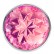 Малая серебристая анальная пробка Diamond Pink Sparkle Small с розовым кристаллом - 7 см. от Lola toys