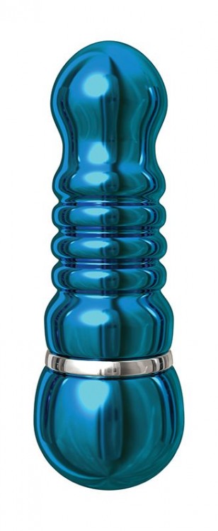 Голубой аллюминиевый вибратор BLUE SMALL - 7,5 см. от Pipedream