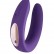 Фиолетовый вибратор для пар Partner Plus Remote с пультом ДУ от Satisfyer