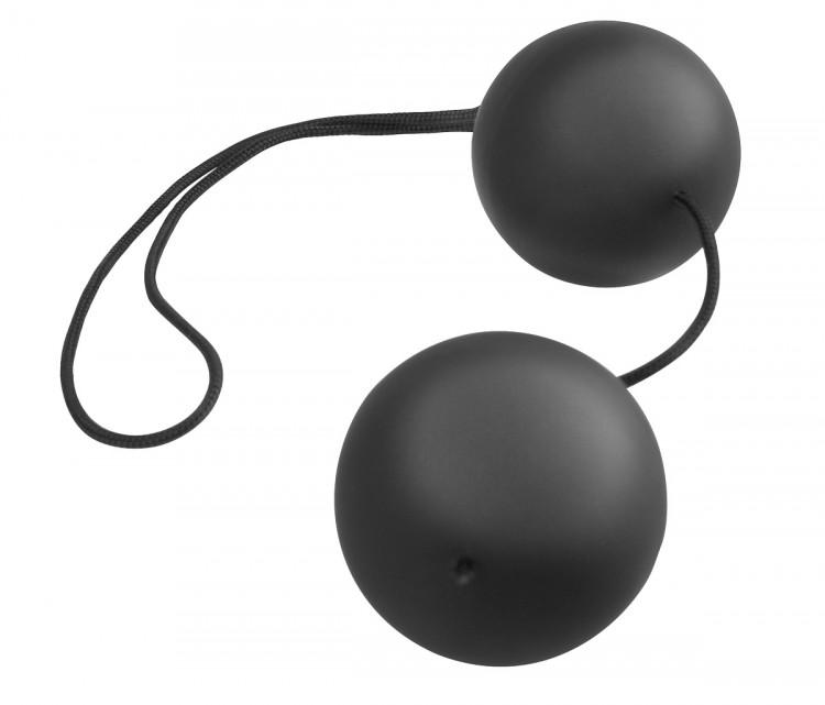 Чёрные анальные шарики Vibro Balls от Pipedream