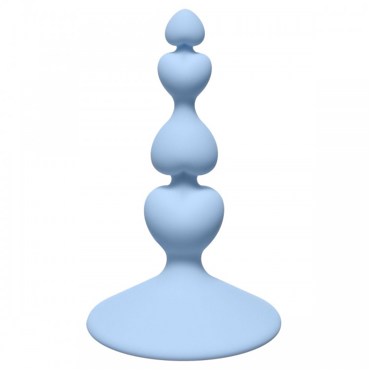 Голубая анальная пробка Sweetheart Plug Blue - 10 см. от Lola toys