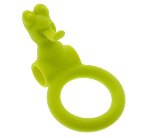 Зелёное эрекционное кольцо с вибрацией NEON FROGGY STYLE VIBRATING RING от Dream Toys