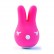 Ярко-розовый вибростимулятор Bunny с ушками от RestArt