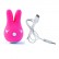 Ярко-розовый вибростимулятор Bunny с ушками от RestArt