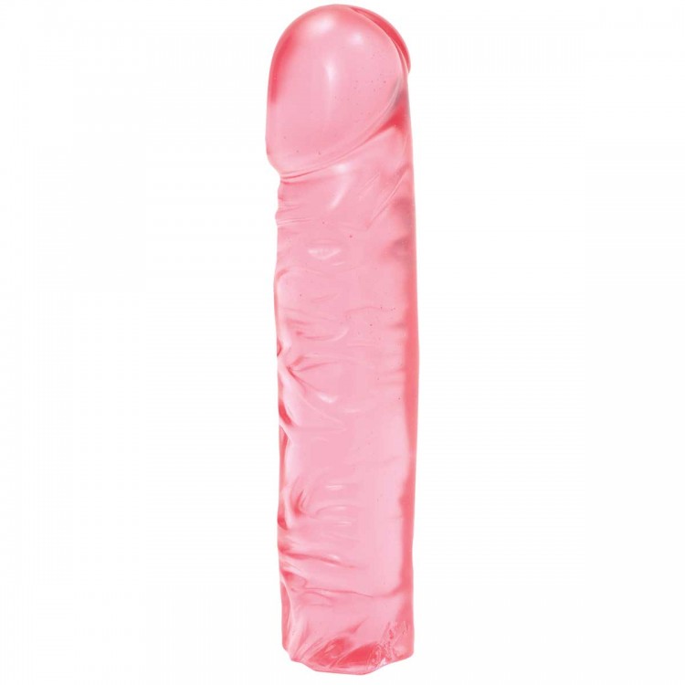 Розовый прозрачный гелевый фаллоимитатор Сristal Jellies - 20 см. от Doc Johnson