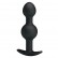 Чёрные силиконовые анальные шарики - 10,4 см. от Baile