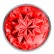 Большая серебристая анальная пробка Diamond Red Sparkle Large с красным кристаллом - 8 см. от Lola toys