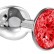 Малая серебристая анальная пробка Diamond Red Sparkle Small с красным кристаллом - 7 см. от Lola toys