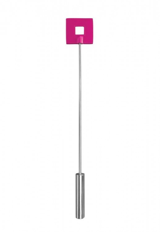 Розовая шлёпалка Leather Square Tiped Crop с наконечником-квадратом - 56 см. от Shots Media BV