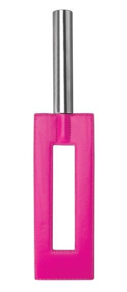 Розовая шлёпалка Leather Gap Paddle - 35 см. от Shots Media BV