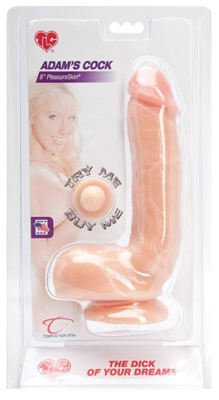 Фаллоимитатор-реалистик Adam s PleasureSkin Cock Light - 19,6 см. от Topco Sales