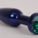 Большая синяя анальная пробка с зеленым стразом - 11,2 см. от 4sexdreaM