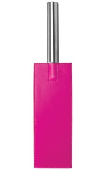 Розовая прямоугольная шлёпалка Leather Paddle - 35 см. от Shots Media BV