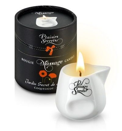Массажная свеча с ароматом мака Jardin Secret De Provence Coquelicot - 80 мл. от Plaisir Secret