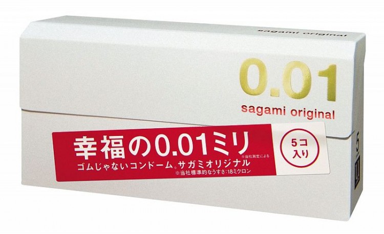 Супер тонкие презервативы Sagami Original 0.01 - 5 шт. от Sagami