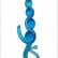 Голубая анальная цепочка из геля - 22 см. от Eroticon