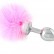 Малая анальная втулка с розовой опушкой - 8,5 см. от ToyFa