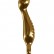Золотистый фаллоимитатор с крупной головкой для массажа G-точки - 18 см. от Pipedream