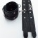 Широкие черные наручники с двумя ремешками от БДСМ Арсенал