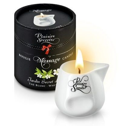 Массажная свеча с ароматом белого чая Jardin Secret D asie The Blanc - 80 мл. от Plaisir Secret