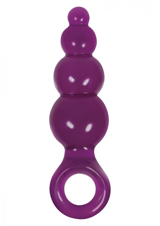 Средняя фиолетовая анальная пробка Jolie Ripples - 12 см. от NS Novelties