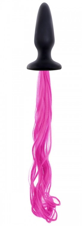 Анальная втулка с розовым хвостом Unicorne Tails от NS Novelties