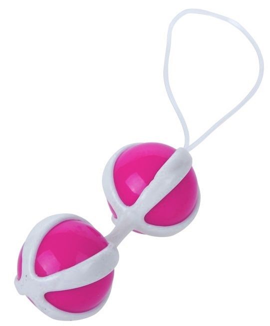 Розовые вагинальные шарики на мягкой сцепке BE MINI BALLS от Baile