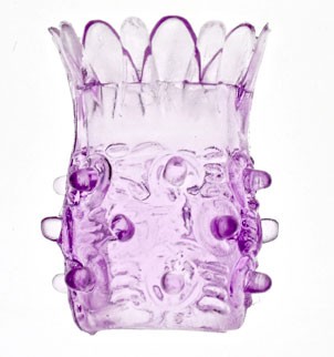 Фиолетовая насадка на фаллос с шипами в виде ананаса от Sextoy 2011