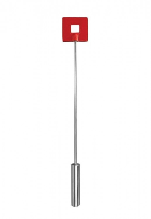 Красная шлёпалка Leather Square Tiped Crop с наконечником-квадратом - 56 см. от Shots Media BV
