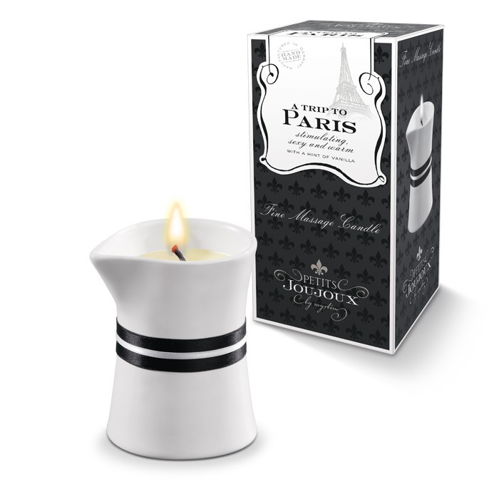 Массажное масло в виде малой свечи Petits Joujoux Paris с ароматом ванили и сандалового дерева от MyStim