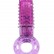 Фиолетовое эрекционное кольцо с вибрацией и пальчиком OYEAH PURPLE от Screaming O