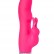 Розовый вибратор с клиторальным стимулятором PURRFECT SILICONE DELUXE RABBIT - 19 см. от Dream Toys