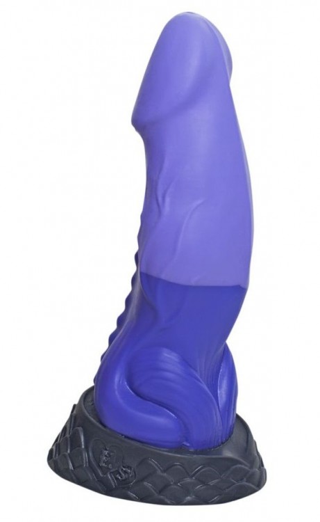 Фиолетовый фаллоимитатор  Ночная Фурия Large  - 26,5 см. от Erasexa