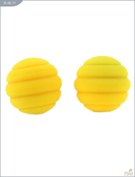 Металлические шарики Twistty с жёлтым силиконовым покрытием от Maia