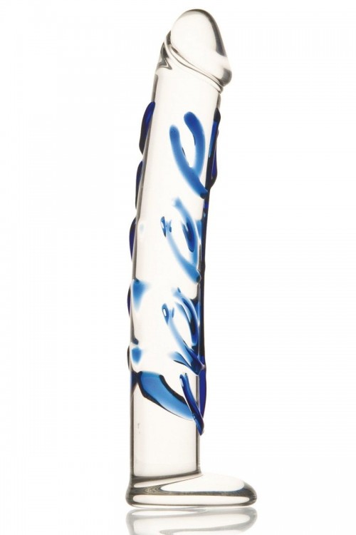 Эксклюзивный фаллос из стекла  ручной работы - 18 см. от Sexus