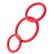 Набор из 3 красных эрекционных колец различного диаметра от ToyFa