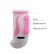 Розовый вибратор с вращением бусин и клиторальной бабочкой - 30 см. от Baile