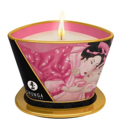 Массажная свеча Rose Petals с ароматом розы - 170 мл. от Shunga