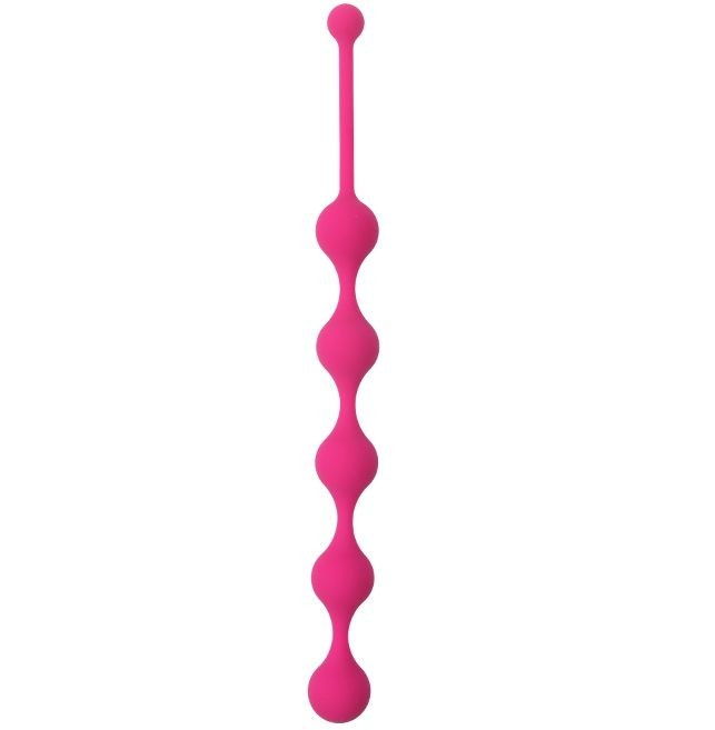 Розовая анальная цепочка SEE YOU FIVE BEADS ANAL - 28,1 см. от Dream Toys