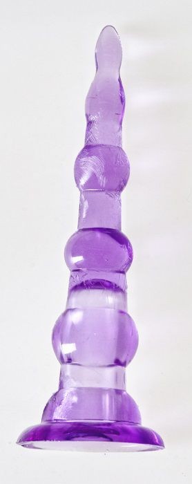 Фиолетовый анальный вибромассажёр-ёлочка - 14,5 см. от Sextoy 2011